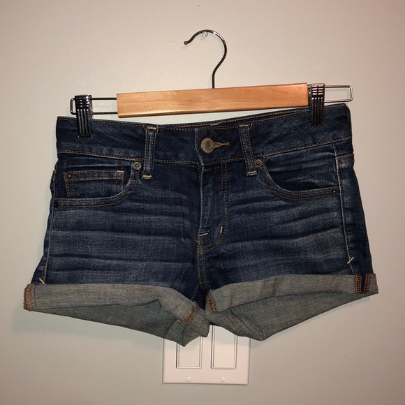 American Eagle Super Stretch Shortie Short Size 0 - Picture 1 of 2